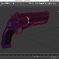 Science Fiction Gun Pistol Cyberpunk Gun Gun Game Gun Low Face Number Low Model Simple Model Game Sub-era Movie and TV Level Super Realistic High Precision 3d model