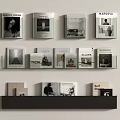 Modern Bookshelf Storage Shelf Books and Periodicals Reading Materials 3d model