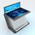 Public Facility Interactive Self Service Kiosk With Dual Touch Screens And Modern Design
