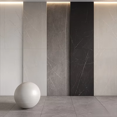 Modern Marble Wall Components With Natural Texture And Elegant Color Tones 3d model