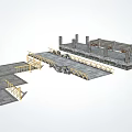 Different Types of Bridge Construction Components With Scaffolding And Deck Panels
