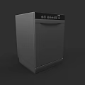 Modern Black Dishwasher With Digital Display And Control Panel For Kitchen 3d model