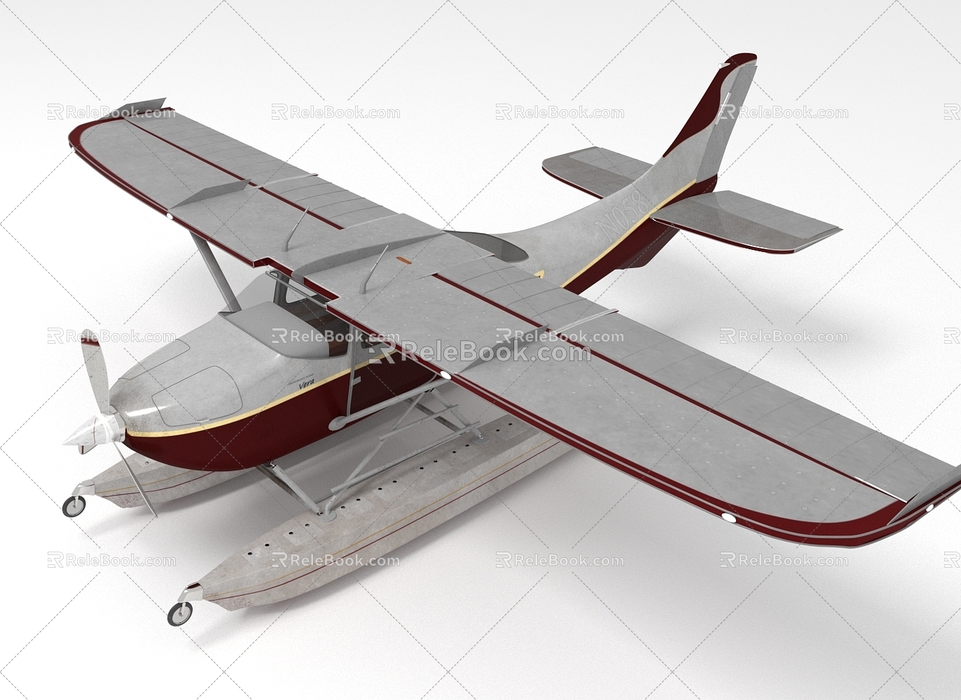 Amphibious aircraft Small private aircraft Amphibious aircraft 3d model