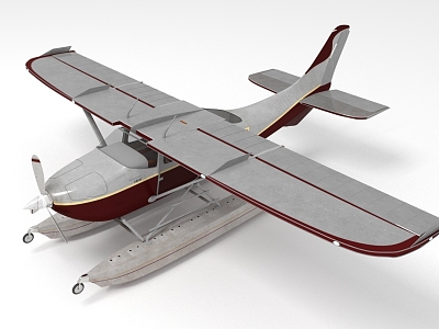 Amphibious aircraft Small private aircraft Amphibious aircraft 3d model