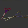 Blue Handle Household Scissors Two Sizes For Daily Cutting Tasks
