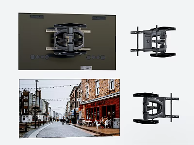 Modern TV Wall Mount Bracket With Sturdy Design And Adjustable Viewing Angle 3d model