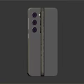 Three Smartphones Displaying Cracked Screen Colorful Display And Triple Camera Back Design