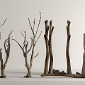 Dead Tree Dried Branch Decorative Tree Bifurcation Art Dead Branch Tree Branches 3d model