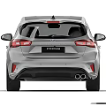 Silver Ford Focus Hatchback Sporty Design With Alloy Wheels Rear Front Views