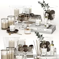 Elegant Decorative Ornament Set With Candles Vases And Fragrance For Home Decoration