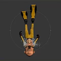 Yellow Suited Diver Character With Copper Helmet Exploring Underwater Marine Life