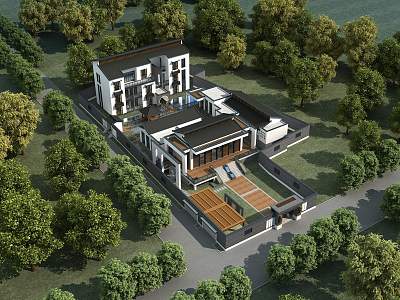 New Chinese Architecture 3d model