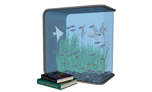 Modern fish tank 3d model