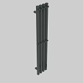 Modern Black Bathroom Towel Rack With Wall Mounted Design And Durable Material