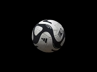 Adidas High Quality Black and White Patterned Soccer Ball Sports Equipment 3d model