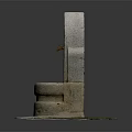 Traditional Stone Fountain Design With Arched Top Circular Base And Water Marks