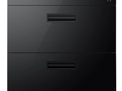 Sleek Black Built in Kitchen Appliance With Drawer Design And Modern Finish 3d model