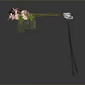 Pink Roses With Green Leaves Placed On Transparent Acrylic Stand