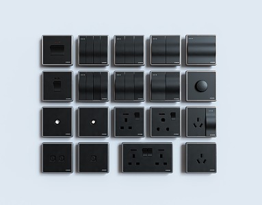 Modern Switch Socket Panel 3d model