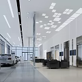 Automotive 4S Store Showroom With Modern Design And Cars