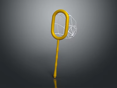 modern fishing net knotless hoop net knotted hoop net fishing cage 3d model