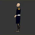 Navy Blue Military Style Uniform With Gold Epaulets White Belt And Black Boots