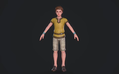 Modern Little Boy Kids Cartoon Kids Game Characters Anime Characters 3d model