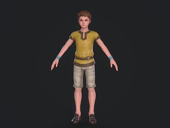 Modern Little Boy Kids Cartoon Kids Game Characters Anime Characters 3d model