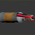 Hand Grenade Shaped Transparent Glass Weapon Bottle With Red Fuse And Label Design