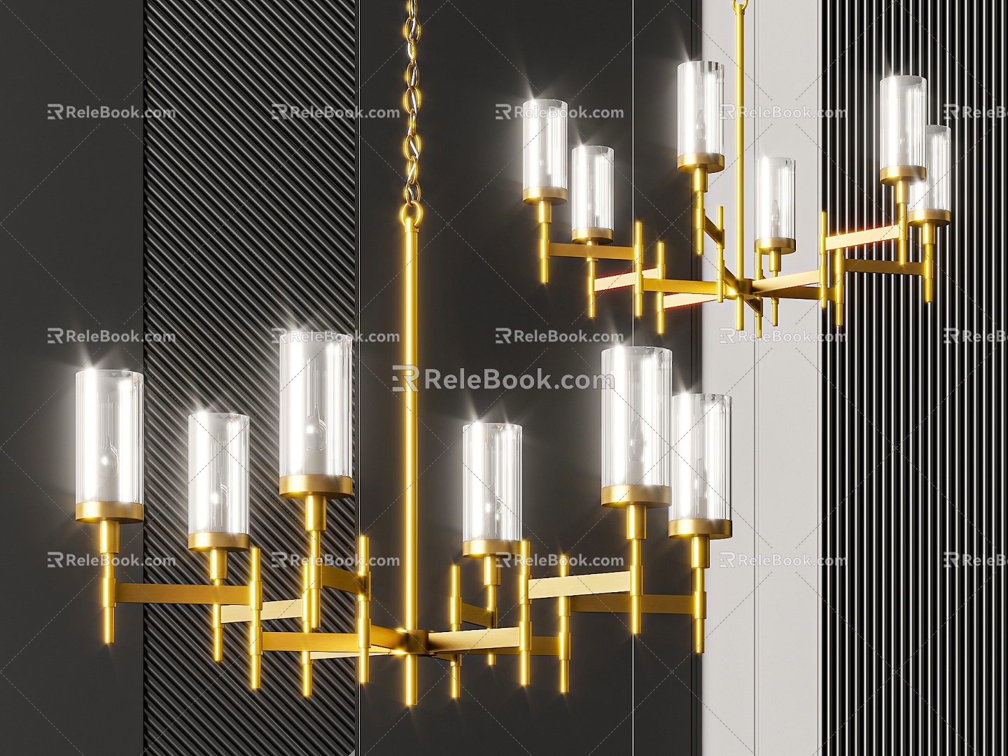 Crystal chandelier 3d model