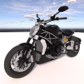 Modern Black And White Motorcycle With Sleek Design Stylish Frame And Comfortable Seat