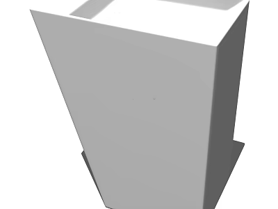 Modern Pedestal Washbasin Design With Sleek Gray Finish And Simple Structure 3d model