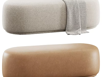 Light Gray and Brown Sectional Sofa with Soft Fabric and Modern Minimalist Design 3d model