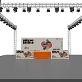 KIRIN SHOKUDO Brand Display on Stage with Bright Lighting and Promotional Signboards