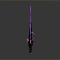 Decorative Purple Fantasy Sword With Intricate Patterns And Ornate Hilt