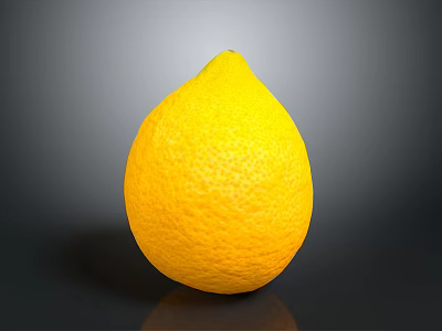 Fresh Yellow Ripe Lemon Fruit With Vibrant Color And Juicy Texture 3d model