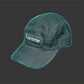 Supreme Navy Blue Cotton Cap With White Logo Classic Casual Wear Design