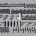 Various Metal Security Gates And Fences Including Sliding And Retractable Designs