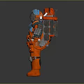 Game Movie Character In Red And Blue Astronaut Suit With Backpack 3D Rendered
