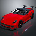 Red Sports Car With Black Rear Spoiler And Sleek Aerodynamic Body Design