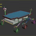 Lunar Exploration Rover With Solar Panel Array Six Wheels And Antenna For Space Missions