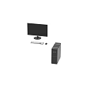 Complete Modern Desktop Computer Setup With Monitor Keyboard Mouse And Tower 3d model