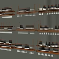 Modern Wine Rack Wine Glass Wine Rack Storage Rack Wine Display Rack Metal Partition Display Rack Wine Cabinet Wine Bottle Decorative Rack Metal Wine Rack 3d model