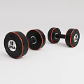 Black Dumbbells With Orange Stripes And 10 ZVA Logo Fitness Equipment For Home Gym Workout