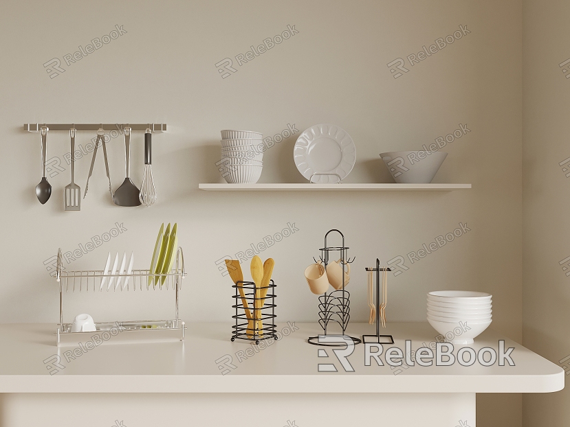 Modern Kitchen Supplies Kitchenware Dishes model