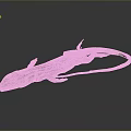 Striped Lizard with Orange Brown Body on Smooth Black Surface and Long Tail