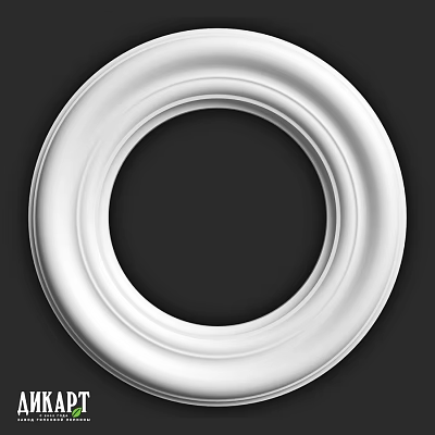 White Circular Layered Decorative Component For Interior Decoration 3d model