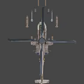 Military Attack Helicopter With Camouflage Paint Rotor System And Armaments Including Missiles Bombs