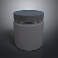 White Household Essential Storage Jar With Screw Lid For Daily Use