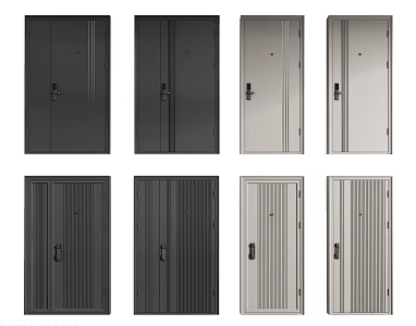 Modern child and mother door entrance door 3d model